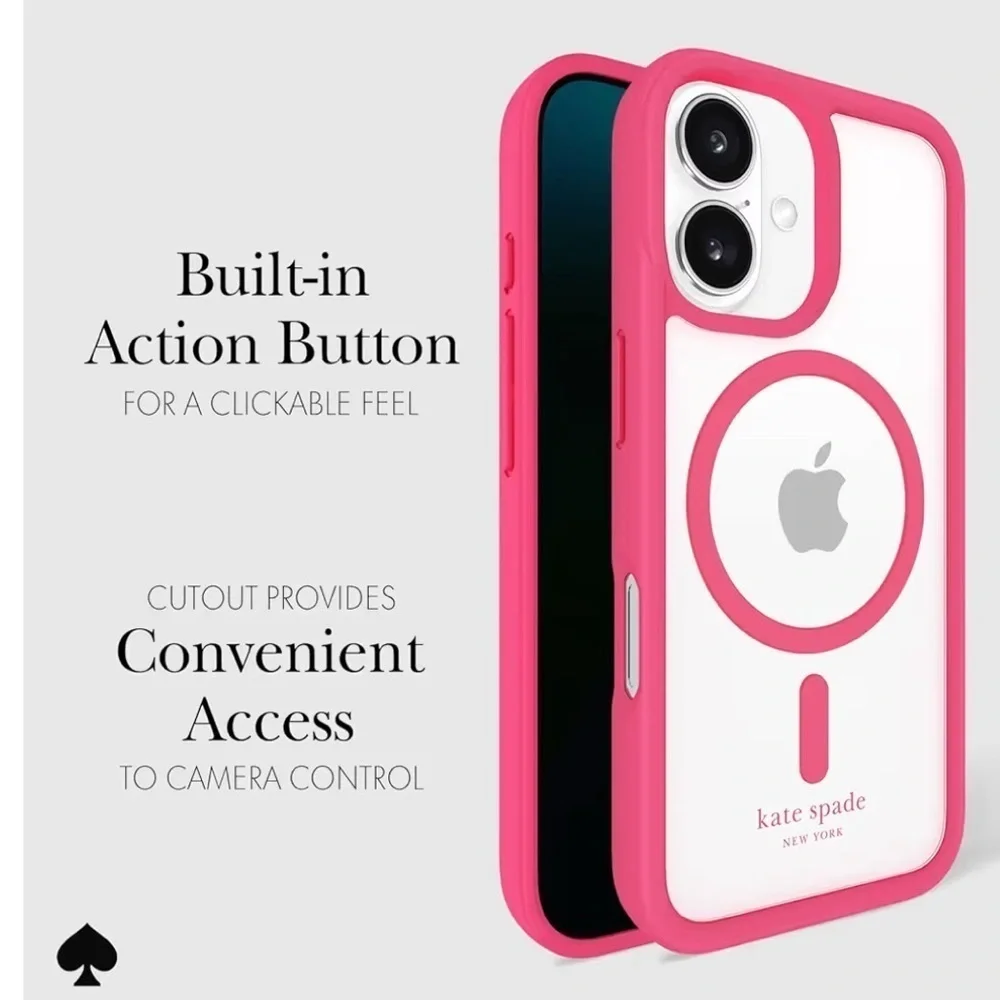 ♠️ Kate Spade ♠️ Pom Pom Pink iPhone 16 ONLY Case